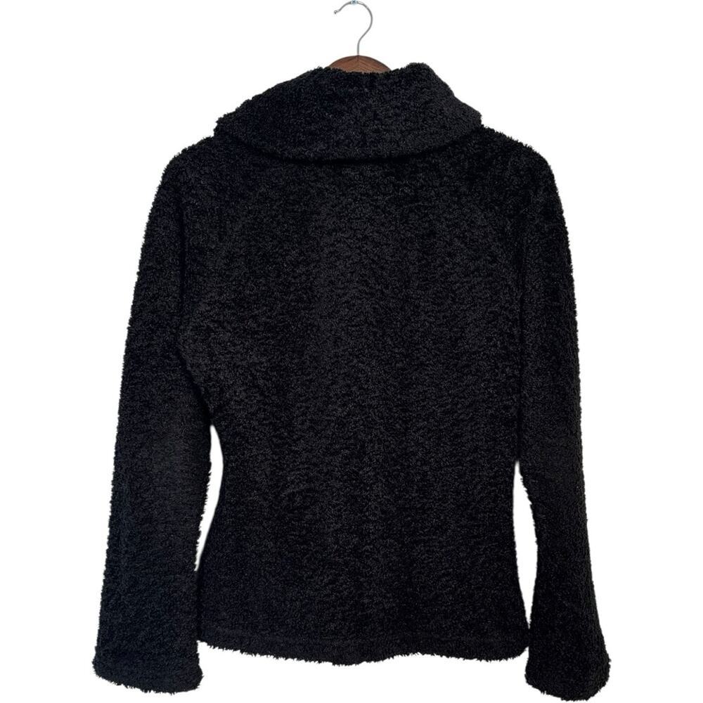 Patagonia Synchilla Curly Q Sherpa Fleece Fuzzy Faux Fur Teddy Jacket Black LG - Picture 3 of 9